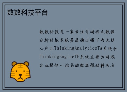 数数科技平台